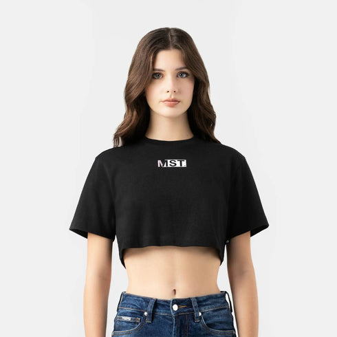 CROP TOP NEGRO NASHI MONASTERY